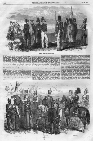 The Crimea russian infantry and cavalry